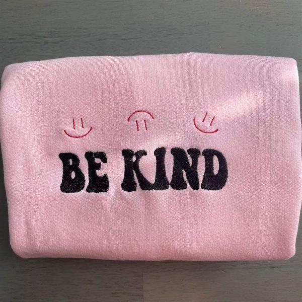 Embroidered Sweatshirts, Be Kind Embroidered Sweatshirt, Women’s Embroidered Sweatshirts