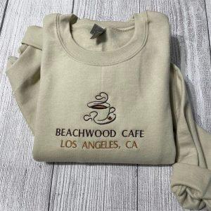 Embroidered Sweatshirts, Beachwood Cafe Embroidered Sweatshirt, Women’s…