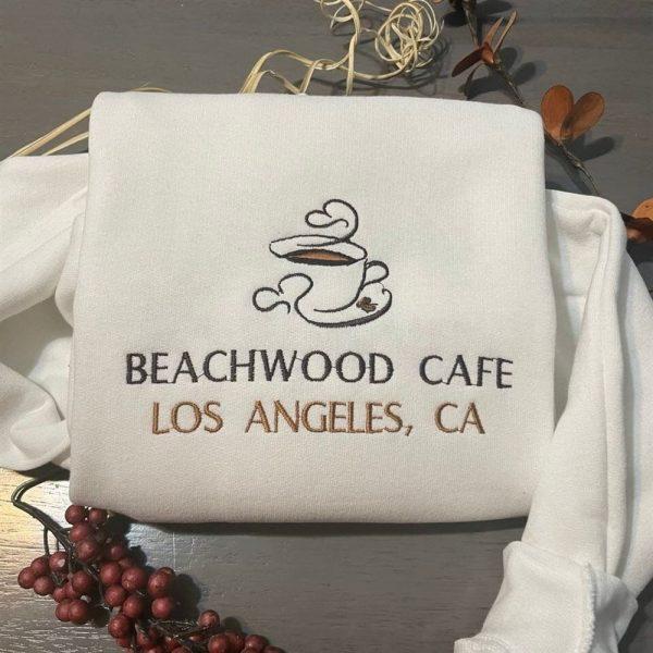 Embroidered Sweatshirts, Beachwood Cafe Embroidered Sweatshirt, Women’s Embroidered Sweatshirts