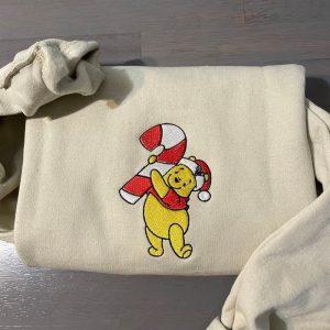 Embroidered Sweatshirts, Christmas Winnie The Pooh Embroidered…