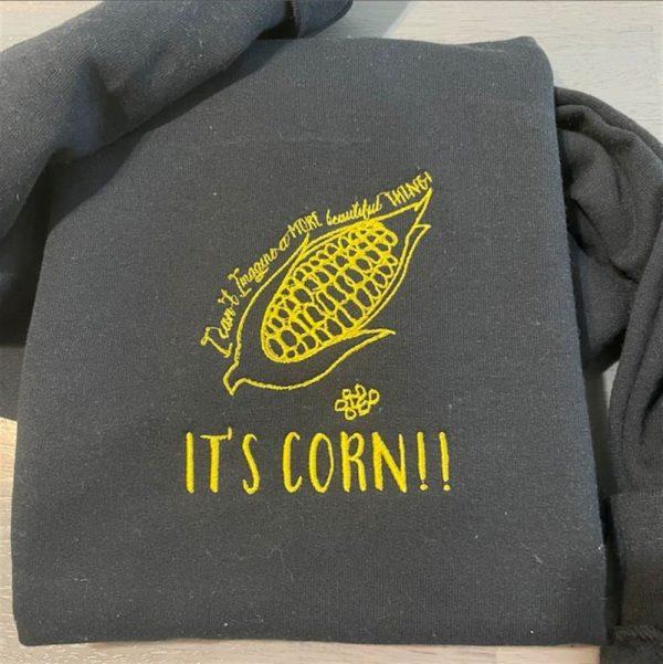 Embroidered Sweatshirts, Corn! Embroidered Sweatshirt, Women’s Embroidered Sweatshirts