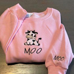 Embroidered Sweatshirts Cow Sitting Embroidered Sweatshirt Women s Embroidered Sweatshirts 2 nvsypo.jpg