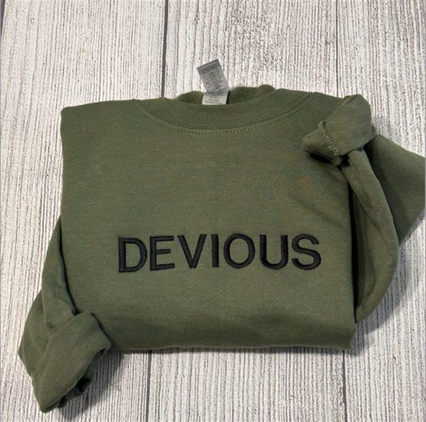 Embroidered Sweatshirts, Devious Funny Embroidered Sweatshirt, Women’s Embroidered Sweatshirts