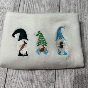 Embroidered Sweatshirts, Easter Gnomes Embroidered Sweatshirts, Women’s…