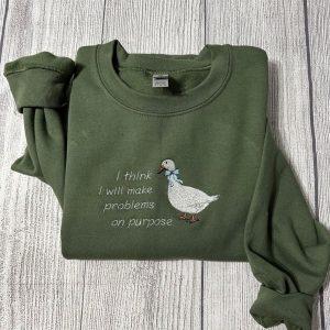 Embroidered Sweatshirts, Embroidered Silly Goose Sweatshirts, Women’s…