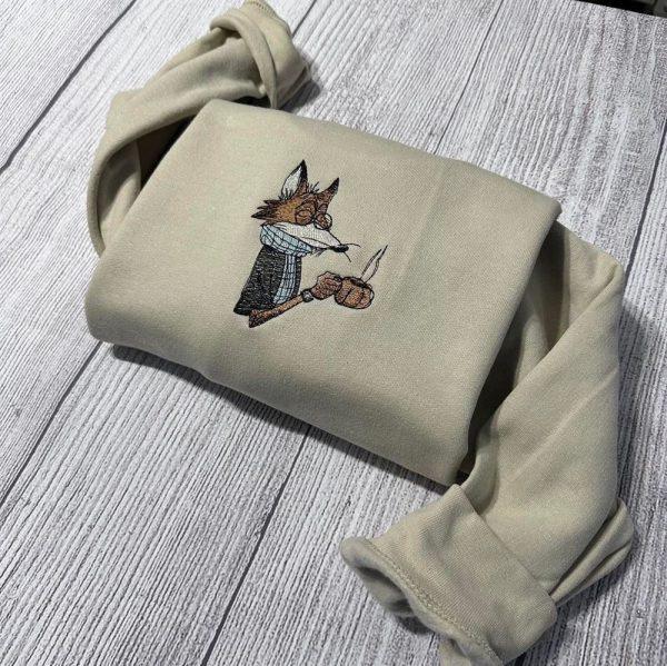 Embroidered Sweatshirts, Fox Embroidered Sweatshirt, Women’s Embroidered Sweatshirts
