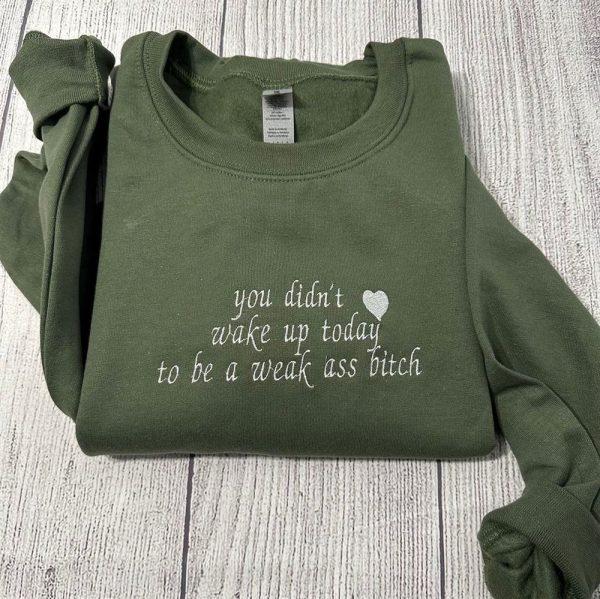 Embroidered Sweatshirts, Funny Inspirational Embroidered Crewneck, Women’s Embroidered Sweatshirts