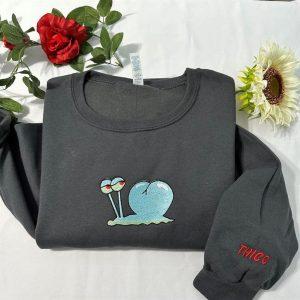 Embroidered Sweatshirts, Funny Snail Embroidered Sweatshirt, Women’s…