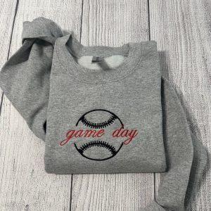 Embroidered Sweatshirts, Game Day Embroidered Sweatshirt, Women’s…