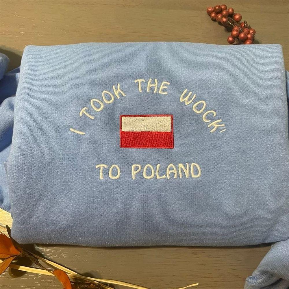 Embroidered Sweatshirts, I Took The Woke’ To Poland Embroidered Sweatshirt, Women’s Embroidered Sweatshirts Embroidered Sweatshirts, I Took The Woke’ To Poland Embroidered Sweatshirt, Women’s Embroidered Sweatshirts