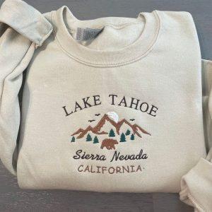 Embroidered Sweatshirts, Lake Tahoe Embroidered Sweatshirt, Women’s…