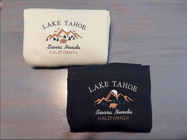 Embroidered Sweatshirts, Lake Tahoe Embroidered Sweatshirt, Women’s Embroidered Sweatshirts
