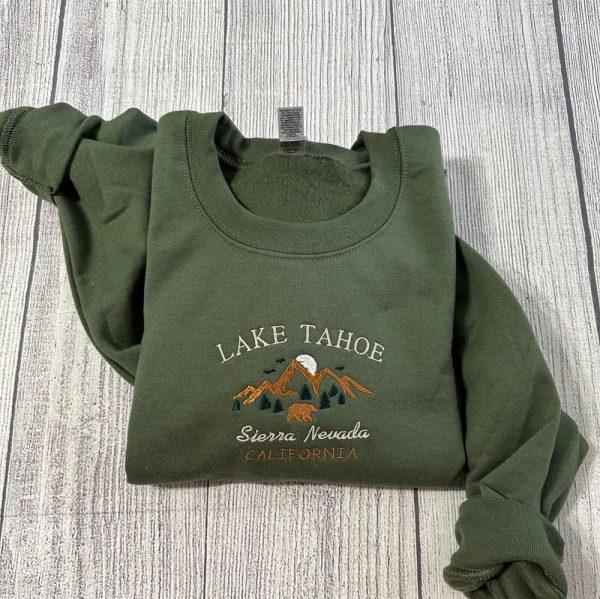 Embroidered Sweatshirts, Lake Tahoe Embroidered Sweatshirts, Women’s Embroidered Sweatshirts