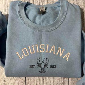 Embroidered Sweatshirts Louisiana Est. 1812 Embroidered Sweatshirt Women s Embroidered Sweatshirts 2 flbiqp.jpg