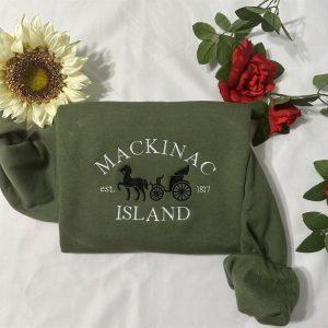 Embroidered Sweatshirts, Mackinac Island Embroidered Sweatshirt, Women’s…