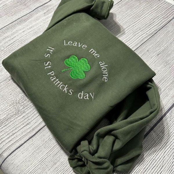 Embroidered Sweatshirts, Patrick’s Day Embroidered Sweatshirt, Women’s Embroidered Sweatshirts