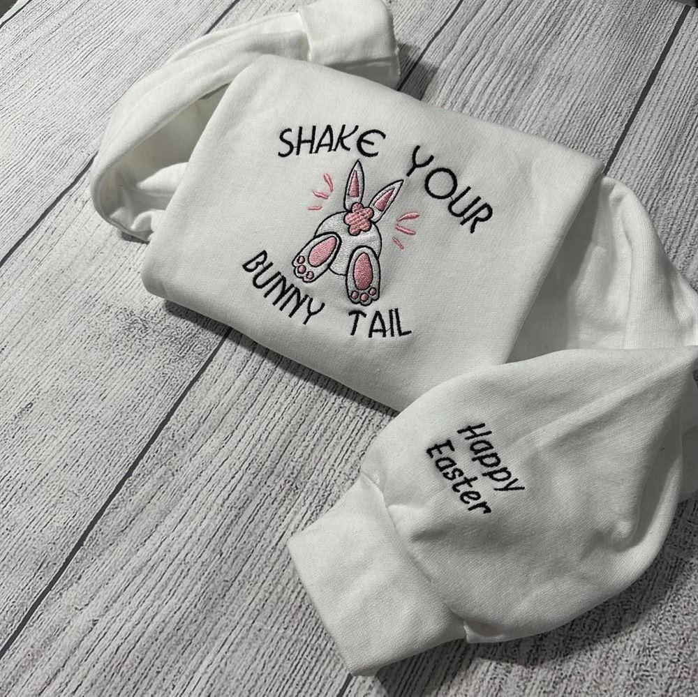 Embroidered Sweatshirts, Shake Your Bunny Tail Embroidered Crewneck, Women’s Embroidered Sweatshirts Embroidered Sweatshirts, Shake Your Bunny Tail Embroidered Crewneck, Women’s Embroidered Sweatshirts