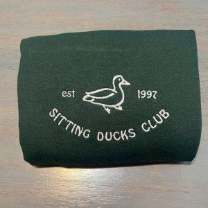 Embroidered Sweatshirts, Sitting Ducks Embroidered Sweatshirts, Women’s…