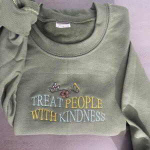 Embroidered Sweatshirts Treat People With Kindness Embroidered Sweatshirts Crewneck Women s Embroidered Sweatshirts 2 pudac6.jpg