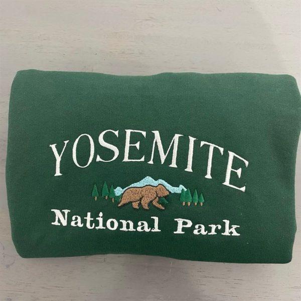 Embroidered Sweatshirts, Yosemite National Parkembroidered Sweatshirt, Women’s Embroidered Sweatshirts
