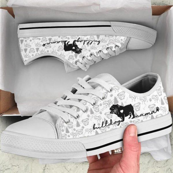English Bulldog Low Top Shoes Sneaker, Gift For Dog Lover