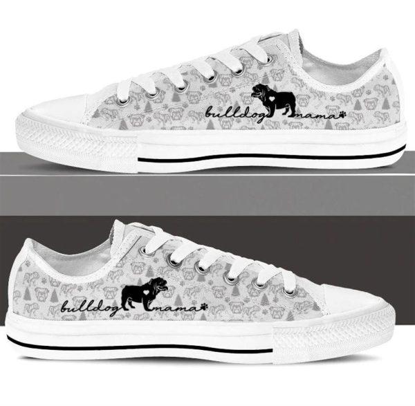 English Bulldog Low Top Shoes Sneaker, Gift For Dog Lover
