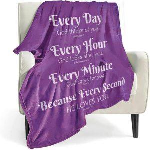 Every Day God Thinks Of You Because He Loves You Christian Quilt Blanket Christian Blanket Gift For Believers 4 mg3xcq.jpg