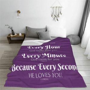 Every Day God Thinks Of You Because He Loves You Christian Quilt Blanket Christian Blanket Gift For Believers 5 jeieuj.jpg