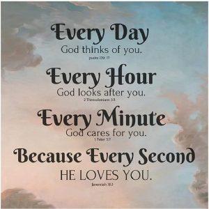 Every Hour Because Every Second he Loves You Christian Quilt Blanket Christian Blanket Gift For Believers 1 u885hn.jpg
