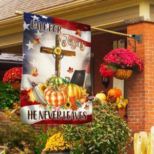 Fall American Flag Fall For Jesus He…