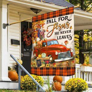 Fall Pumpkins Truck Flag Fall For Jesus…
