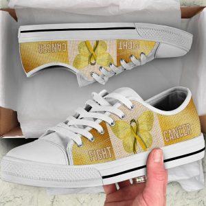 Fight Childhood Cancer Shoes Texture Low Top…