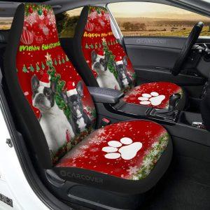 French Bulldogs Christmas Dog Car Seat Covers, Christmas Car Seat Covers