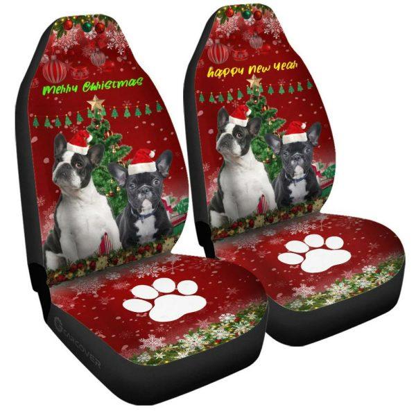 French Bulldogs Christmas Dog Car Seat Covers, Christmas Car Seat Covers