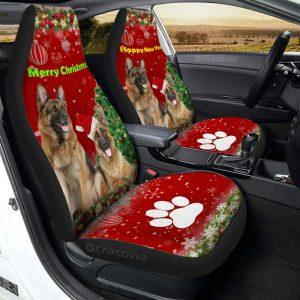 German Shepherds Car Seat Covers Custom Christmas Car Accessories, Christmas Car Seat Covers