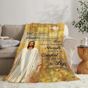 God Didn t Promise Days Without Pain Christian Quilt Blanket Christian Blanket Gift For Believers 3 yoinku.jpg