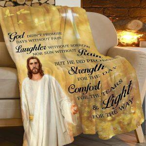 God Didn t Promise Days Without Pain Christian Quilt Blanket Christian Blanket Gift For Believers 5 spezq1.jpg
