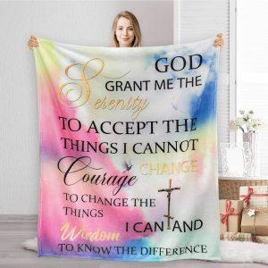 God Grant Me Christian Quilt Blanket, Christian…