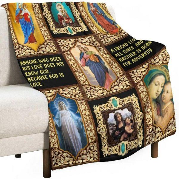 God Is Love Christian Quilt Blanket, Christian Blanket Gift For Believers