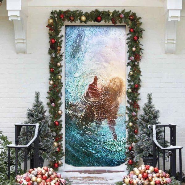 God Jesus Door Cover, Christian Home Decor, Gift For Christian