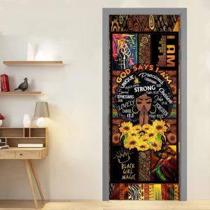 God Says I Am Black Woman Door Cover Gift For Christian 3 yv5kcc.jpg