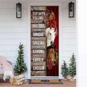 God Says You Are Horses Door Cover Christian Home Decor Gift For Christian 4 hnclln.jpg