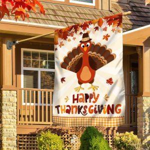 Happy Thanksgiving Turkey Flag 1