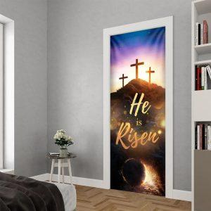 He Is Risen Easter Door Cover Jesus Door Cover Christian Home Decor Gift For Christian 3 q2klil.jpg