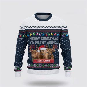 Highland Cattle Merry Christmas Ugly Sweater, Gifts…