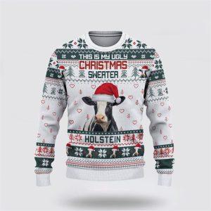 Holstein Green Merry Christmas Ugly Sweater, Gifts…