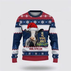 Holstein Jolly Merry Christmas Ugly Sweater, Gifts…