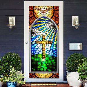 Holy Cross With Dove Door Cover Gift For Christian 1 xllxms.jpg