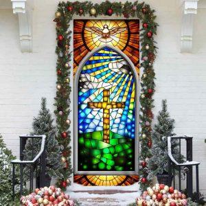 Holy Cross With Dove Door Cover Gift For Christian 2 bgswvv.jpg