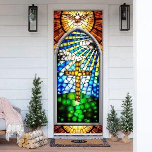 Holy Cross With Dove Door Cover Gift For Christian 5 efllgy.jpg